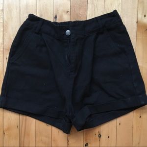 High Waisted Black Shorts
